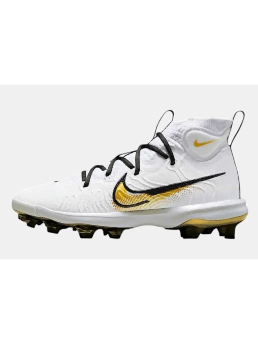 Nike Alpha Huarache NXT TPU White Black Baseball Cleats FZ8650-119 Men's 10 NEW
